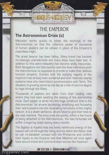 The Emperor, The Astronomican Cri(c)
